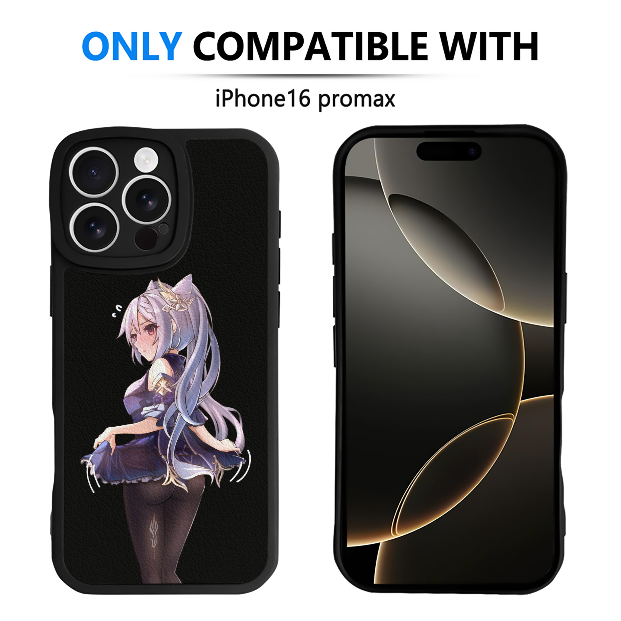 げんし神 刻晴 こくせい genshin Kokusei 【iPhone 16シリーズ対応】シリコンスマホケース（レザー調） 材質：シリコン
